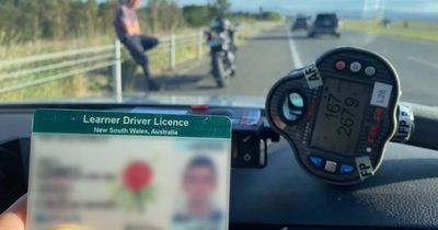 Learner motorcyclist caught riding at nearly 170kmh, police say