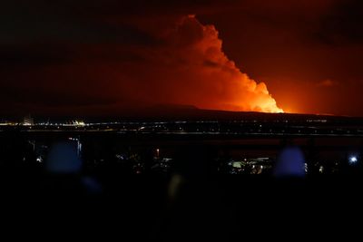 Iceland volcano erupts weeks after thousands were evacuated from a town on Reykjanes Peninsula