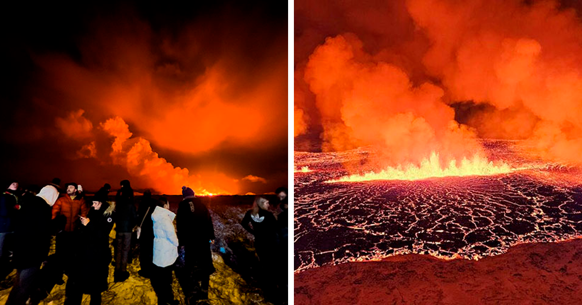 Volcano Erupts In Iceland’s Reykjanes Peninsula After…