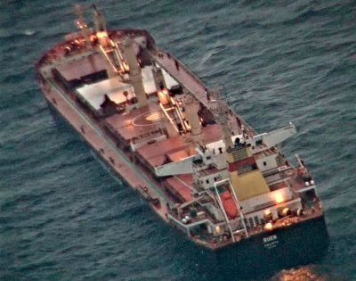 The EU's naval force says a cargo ship hijacked last week has moved toward the coast of Somalia