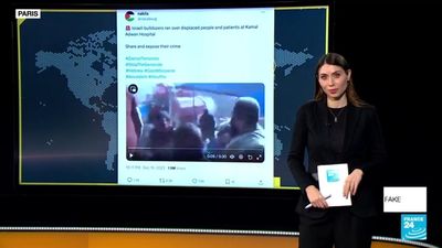 This video does not show Israel bulldozing Palestinians at Gaza's Kamal Adwan Hospital