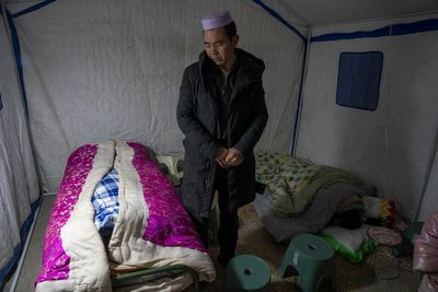 AP PHOTOS: A Muslim community buries its dead after an earthquake in China