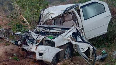 Four of a family killed, three injured as lorry rams into car in Hanamkonda district