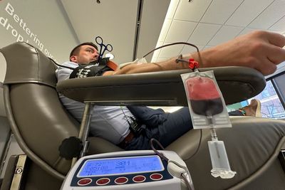 For years, he couldn't donate at the blood center where he worked. Under new FDA rules, now he can