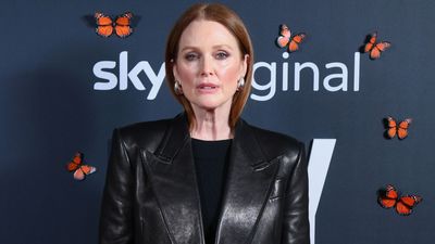 Julianne Moore makes a case for a sequin midi skirt with your favourite cashmere sweater