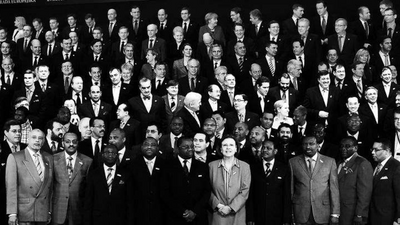 Optical Illusion: Can you identify the hidden panda among the executives in the picture?