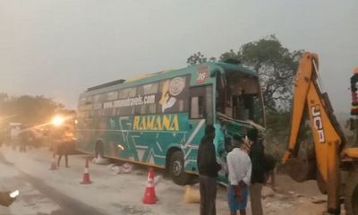 Andhra Pradesh: 4 killed in bus-tractor collision in Ananthapuramu district