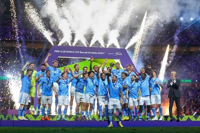 Unbridled Jubilation: Bernardo Silva and His Triumphant Team's Skyward Dance