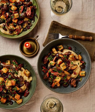 Quick and easy vegan Christmas comfort food: Rukmini Iyer’s recipe for roast mushroom butterbean mash