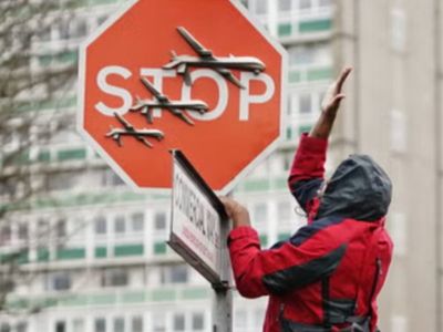 Met Police arrest man on suspicion of stealing Banksy road sign artwork in broad daylight