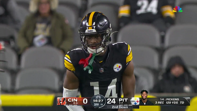 Steelers’ George Pickens wore 2 Christmas-themed mouthguards while demolishing Bengals