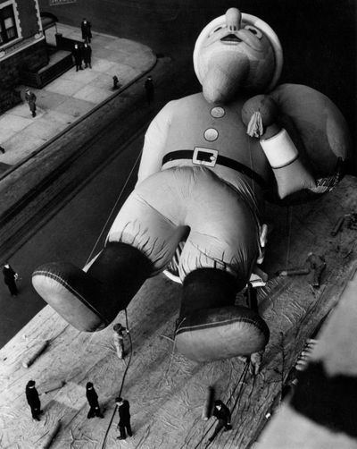 The big picture: Weegee captures lift off for Father Christmas