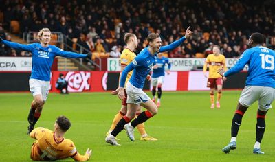 Rangers close the gap on Celtic with wet and wild win over Motherwell