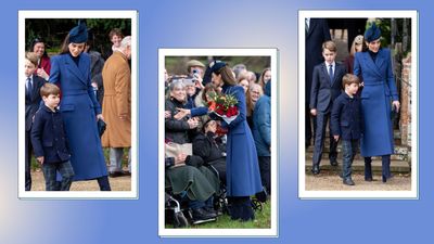 Kate Middleton stuns in all-blue outfit for Christmas walkabout - but it's Prince Louis's outfit that has everyone talking