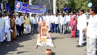 Manusmriti set on fire to commemorate Ambedkar’s 1927 resistance to oppression and exploitation of people