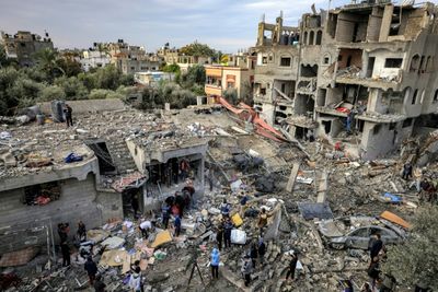 Gaza Refugee Camp In Ruins After Israeli Strike