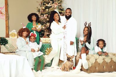 Kandi Burruss' Family Spreads Holiday Cheer in Coordinated White Ensembles
