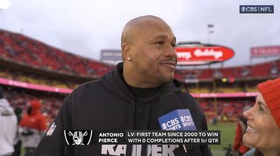 Raiders’ Antonio Pierce Fought Back Tears in Emotional Interview After Beating Chiefs