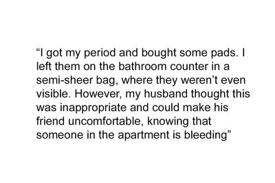 Woman Asks If It’s Wrong To Leave Menstrual Pads Out Where A Male Guest Could See Them