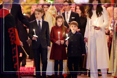 Prince George, Charlotte, and Louis step out in matching outfits for Christmas day walkabout at Sandringham - and one of them broke royal protocol