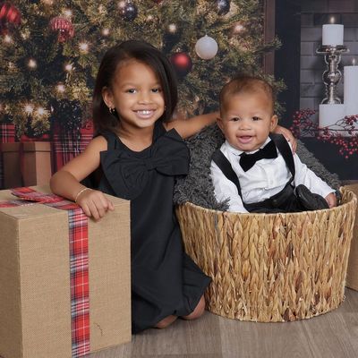 D.J. Moore's Kids Shine in Festive Christmas Photoshoot