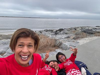 Hoda Kotb and Daughters: Beach Fun with Love and Laughter
