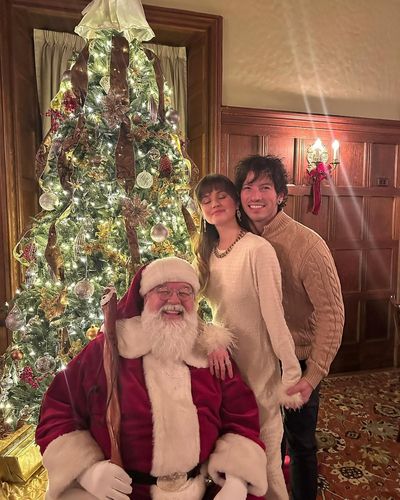 Debby Ryan and Husband Embrace Holiday Joy with Santa Claus