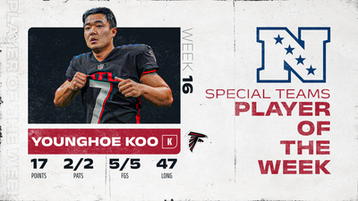 Falcons kicker Younghoe Koo wins NFC Special Teams Player of the Week