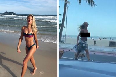 “I Don’t See The Problem”: Topless Dog Walker Caroline Werner Sparks Debate On “Double Standards”