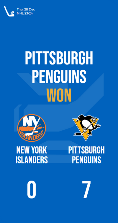 Penguins dominate Islanders with a stunning 7-0 victory on the ice!