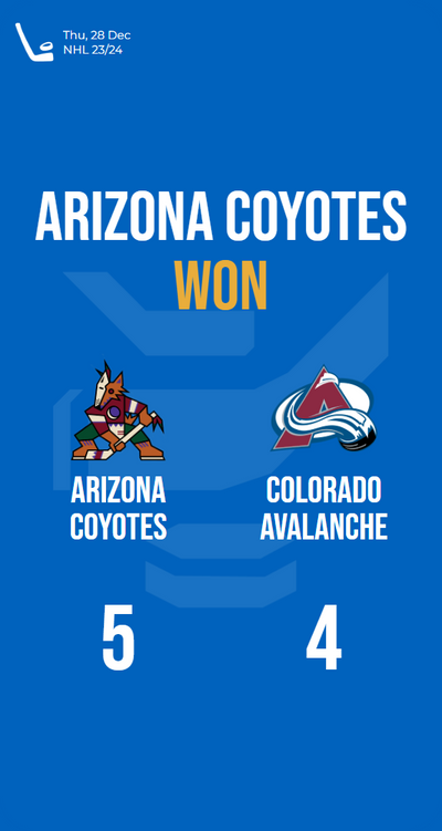 Arizona Coyotes stage epic comeback to defeat Colorado Avalanche 5-4!