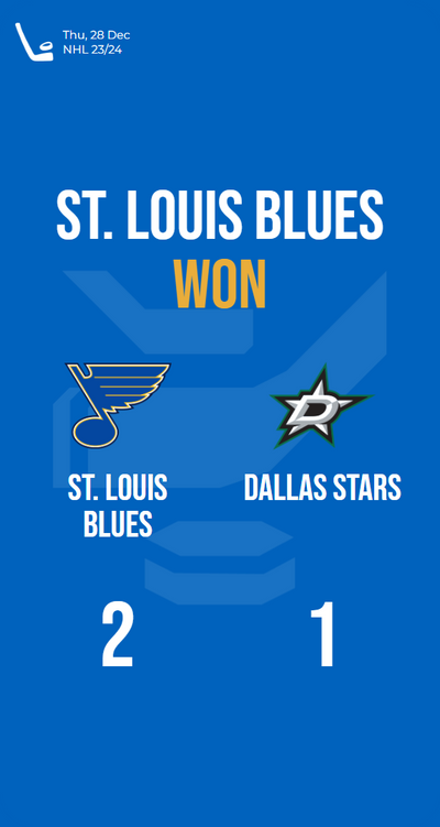 Hockey hysteria as St. Louis Blues conquer Dallas Stars 2-1!