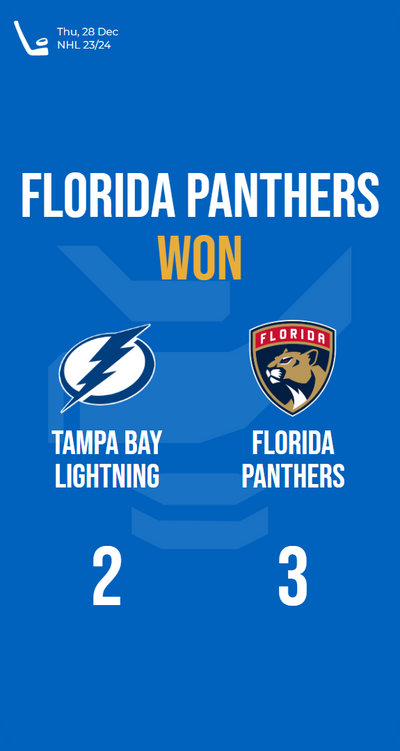 Panthers clawed their way to victory against Lightning, 3-2 triumph!