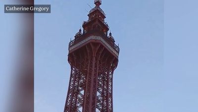 Police reveal 'flames' seen at reported Blackpool Tower fire was orange netting blowing in wind