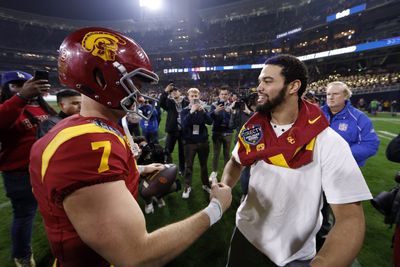 Caleb Williams was so hyped for USC’s Miller Moss after his 6 touchdown debut in the Holiday Bowl