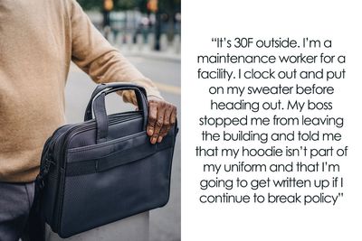 Boss Immaturely Threatens To Write Worker Up For Wearing A Sweater After Clocking Out