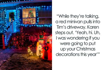 Karen Demands Grieving Neighbor Put Up Christmas Decor For Her Kids, He Maliciously Complies