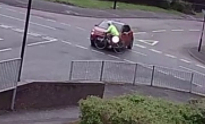 Horrifying moment driver hit elderly cyclist in crash that left victim with brain bleed