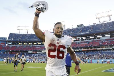 Saquon Barkley trying not to think about his uncertain Giants future