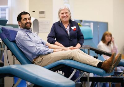 Humza Yousaf donates blood and encourages people to 'save a life'