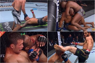 UFC names its top finishes of 2023: Islam Makhachev’s head kick, Jon Jones’ historic choke, more