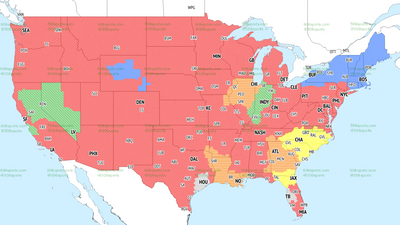 If you’re in the green, you’ll get Colts vs. Raiders on TV