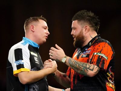 Michael Smith crashes out as Raymond van Barneveld sets up generational match with teenager Luke Littler