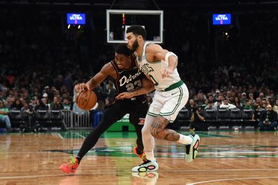 Boston Celtics shut down Pistons in overtime to win 128-122