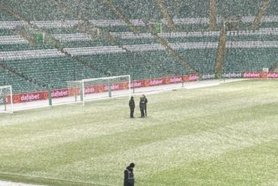 Celtic Park pitch 'checked' by officials amid snow ahead of Rangers clash
