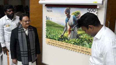 BJP president releases commemorative stamp on 200 years of Indian origin Tamils in Sri Lanka