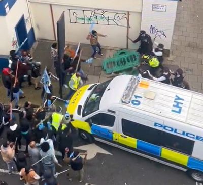 Eight arrests as four police officers injured in dramatic scenes at Camberwell protest