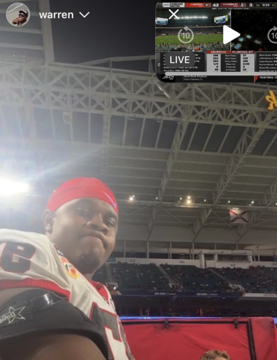 Georgia Player Went on Instagram Live From Sideline During Blowout of Florida State