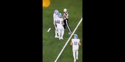 1 video angle appears to show Taylor Decker reporting in to referee before Lions 2-point conversion was taken away