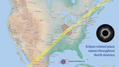These eclipse-themed places will experience totality on April 8, 2024